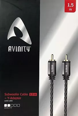 Kaufen Avinity Subwooferkabel Mit Y-Cinch-Adapter, Vergoldet 1,5 M, UVP 28,50 € • 14.99€