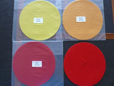 Kaufen 4 LP Plattentellermatten Filz Rot/Orange/Gelb • 19€
