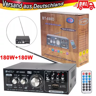 Kaufen 1200W Verstärker Vollverstärker Stereo Amplifier HIFI Digital Bluetooth FM USB • 24.99€