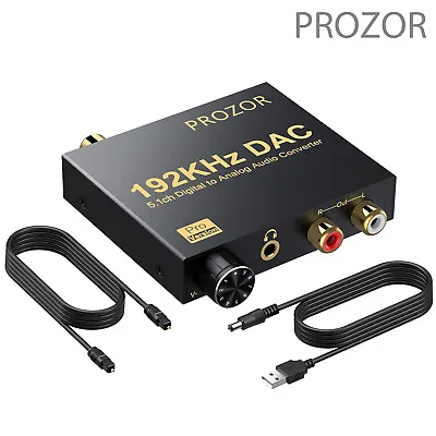 Kaufen PROZOR 192kHz DAC Konverter Digital To Analog Konverter Audio Optisch Koaxial • 32.99€
