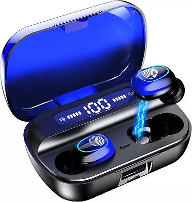 Kaufen Kabellose Kopfhörer, 160 H Playtime Kabellose Ohrhörer Bluetooth 5.2 - Touch Blau • 17.50€