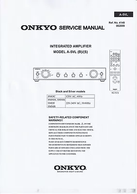 Kaufen Service Manual-Anleitung Für Onkyo A-5 VL  • 13€