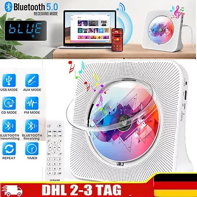 Kaufen 2023 Tragbarer CD-Player Zur Wandmontage Mit Bluetooth-HiFi-Lautsprechern • 45.99€