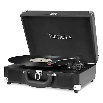 Kaufen Plattenspieler Victrola Turntable Musik Gänge Bluetooth Koffer Schwarz SEHR GUT • 30.95€