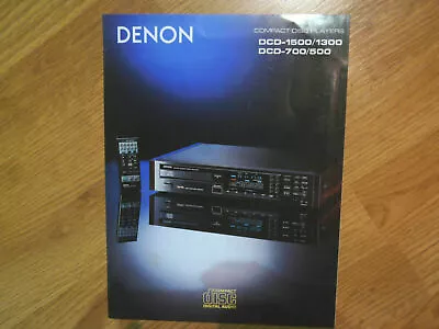 Kaufen Denon DCD 500 700 1300 1500 CD Player Katalog Flyer Broschüre Prospekt Anleitung • 7€