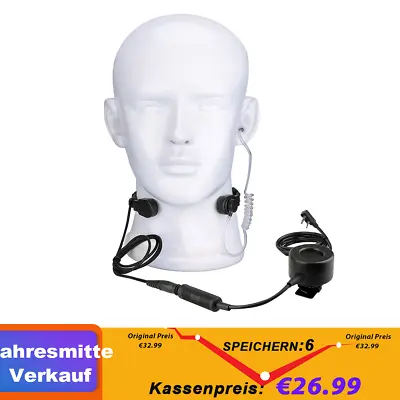 Kaufen Z Tactical Throat Mic Headset PTT Airsoft For Baofeng UV-5R Kenwood Retevis RT3S • 26.99€