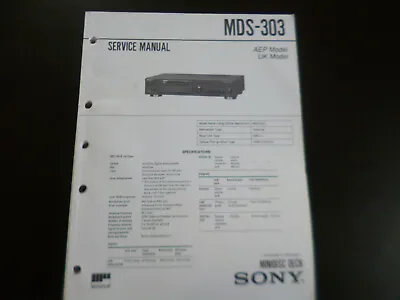 Kaufen Original Service Manual Schaltplan Sony MDS-303 • 11.90€