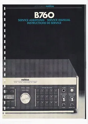 Kaufen Service Manual-Anleitung Für Revox B 760  • 25€