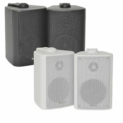 Kaufen 3   2-Wege Kompakt Stereo HiFi Lautsprecher 60 W Paar Zuhause Mini Wandhalterung ABS • 49.18€