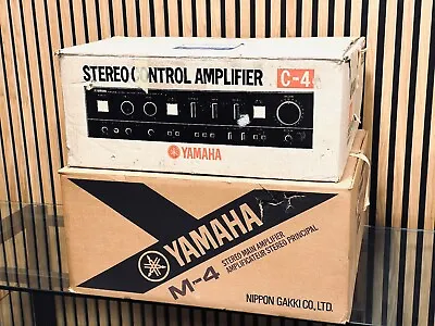 Kaufen YAMAHA C4 + M4 Amplifer's ** 1970's LEGEND ** ORG BOXING/PAPERS ** XXX-RARE ** • 2,800€