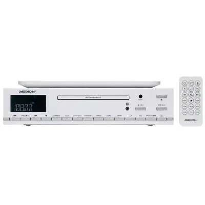 Kaufen MEDION Life E66281 (MD 84627) CD-Küchenunterbauradio  Inklusive CD Player Weiß • 49.90€