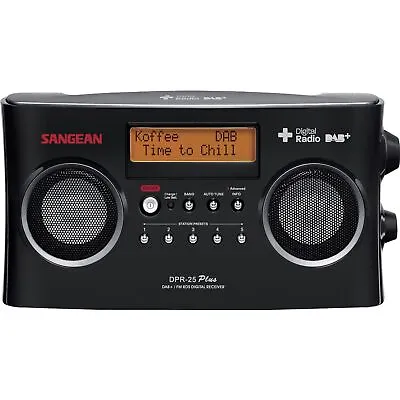 Kaufen Tragbares, Aufladbares Radio Mit DAB+ / FM-Radio Stereo SANGEAN DPR-25+ BLACK • 138.39€
