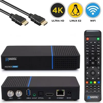 Kaufen Anadol Multibox Twin SE 4K UHD Linux E2 WiFi LAN HDMI 2x DVB-S2 Sat-Receiver • 119.90€