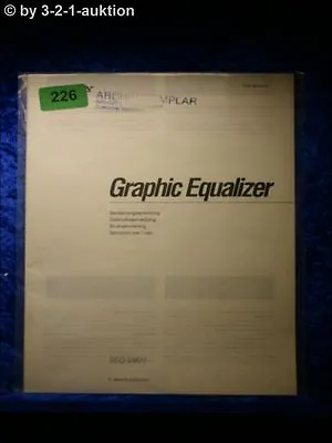 Kaufen Sony Bedienungsanleitung SEQ V901 Graphic Equalizer (#0226) • 12.49€