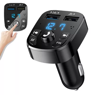 Kaufen Bluetooth FM Transmitter KFZ Auto Radio MP3 Player Dual USB Ladegerät Adapter • 6.65€