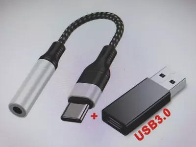 Kaufen HIFI Kopfhörer DAC USB Typ C Zu 3,5mm Kopfhörer + Jack Audio Adapter - Neu • 7.10€