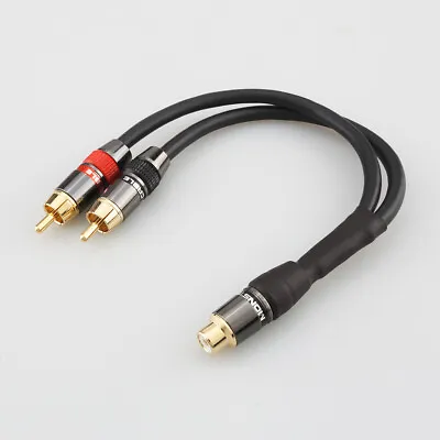 Kaufen 15cm Y Splitter Audio Cinch Kabel Hi-Fi Lautsprecher RCA Stecker Kabel Adapter • 11.17€