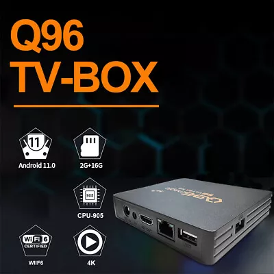 Kaufen Q96 MAX Android TV Box 2G + 16G 4K HD Quad-Core WIFI Streaming Media Player • 34.26€