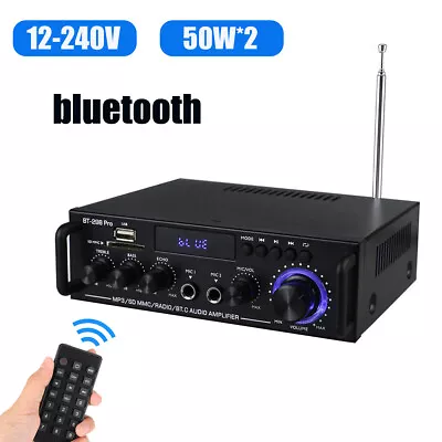 Kaufen 1000W Bluetooth Mini Verstärker HiFi Power Audio Stereo Bass AMP USB MP3 FM Auto • 37.95€
