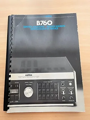 Kaufen Original REVOX B760 Service Anleitung Manual   (from Collection) - NEU / NEW! • 49€