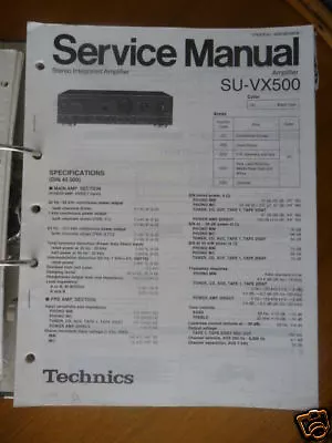 Kaufen Service Manual Technics SU-VX500 Amplifier,ORIGINAL • 13.70€
