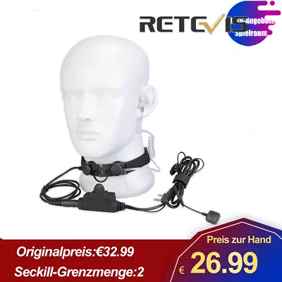 Kaufen Tactical Throat Mic Headset For Baofeng UV5R UV82 Kenwood 2Pin WEIERWEI PUXING • 26.99€