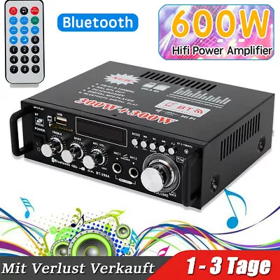 Kaufen Verstärker Audio Stereo Amplifier HIFI Digital Bluetooth USB Vollverstärker 12V • 27.99€