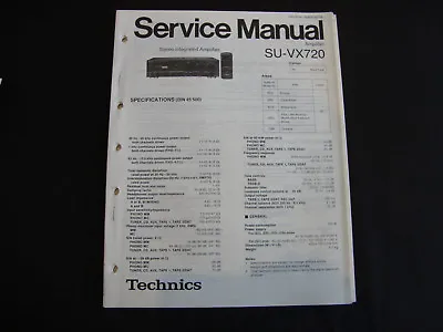 Kaufen Original Service Manual Technics Ampliefier SU-VX720 • 12.50€
