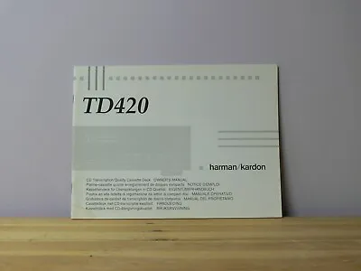 Kaufen Harman / Kardon  TD-420  Bedienungsanleitung • 11.90€