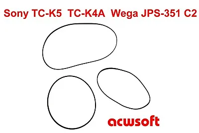 Kaufen  Riemen Belts For Sony  TC-K5  TC-K4A  Wega JPS-351 C2  Tapedeck  • 14.90€