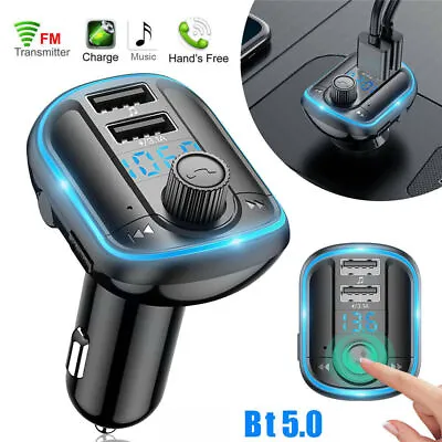 Kaufen KFZ BT 5.0 FM Transmitter Auto Audio MP3 Player USB Ladegerät Adapter DA • 9.63€