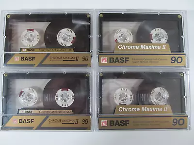 Kaufen 4x BASF Chrome Maxima II 90 Audio-Kassetten IEC Typ II Cassette MC • 8€