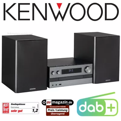 Kaufen Kenwood Stereoanlage DAB+ FM UKW Blueooth USB CD Heim-Audio Kompakt M-918DAB-H • 199€