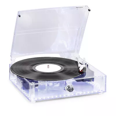 Kaufen Plattenspieler Stereo Lautsprecher Bluetooth Streaming Vinyl Turntable LED Klar • 62.99€
