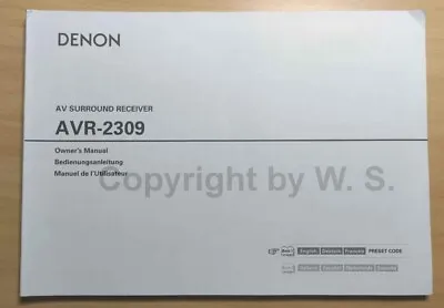 Kaufen Original Bedienungsanleitung-Operating Instructions Für Denon AVR-2309 • 14.80€