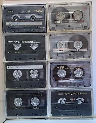 Kaufen 8x TDK Musikkassetten / Guter Zustand, Maximal.1-2x Bespielt, Ohne Inlay+Hülle • 5€