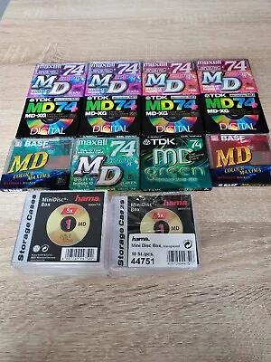 Kaufen 12x  Maxell , Basf , TDK MD 74 Digital Audio Leer Minidisc+ Leerhüllen Neu!! • 20€