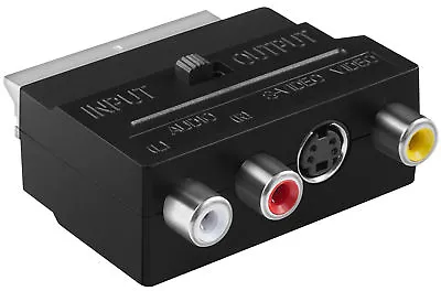 Kaufen Mumbi Scart Cinch Adapter Scartstecker S-VHS 3x RCA Buchse Audio Video Schaltbar • 6.99€