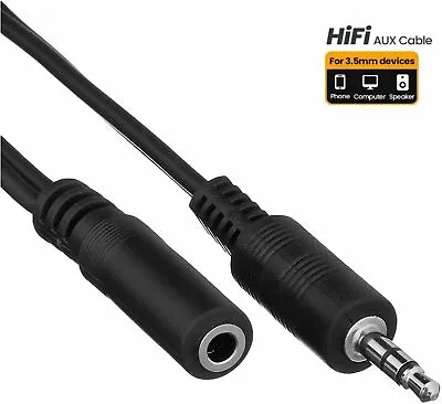 Kaufen AUX Kabel Klinken Stecker Buchse 3,5mm Verlängerung Kupplung Audio Kopfhörer PC✅ • 4.99€
