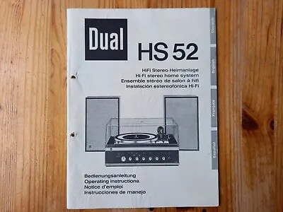 Kaufen DUAL HS52 HiFi Stereo-Heimanlage-Originale Bedienungsanleitung. • 6€