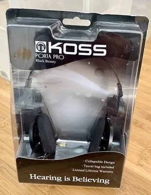 Kaufen Brandneu In Verpackung Koss Porta Pro On-Ear Zusammenklappbare Kopfhörer Schwarz Beauty Kopfhörer • 31.38€