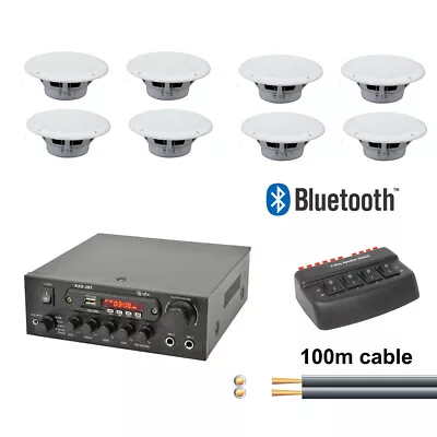 Kaufen Verstärker Deckensystem Kit Mit 2 4 8 Lautsprechern Café Restaurant Shop Bluetooth • 174.88€