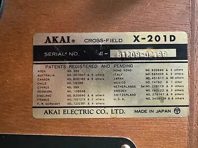 Kaufen Tonbandgerät Akai X - 201 D - Ungetestet • 188€