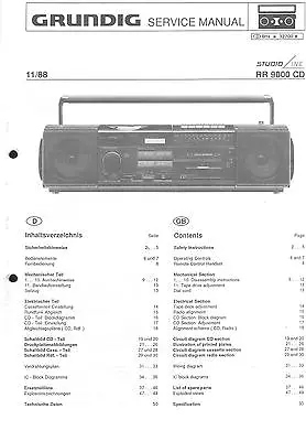 Kaufen Grundig Original Service Manual Für RR 9000 CD • 8€