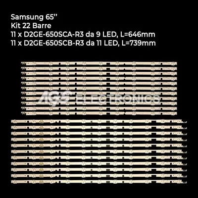 Kaufen Kit 22 Led-streifenstangen Samsung D2ge-650sca-r3 / B 2013svs65f-l / R Ue65f6400 • 125.90€