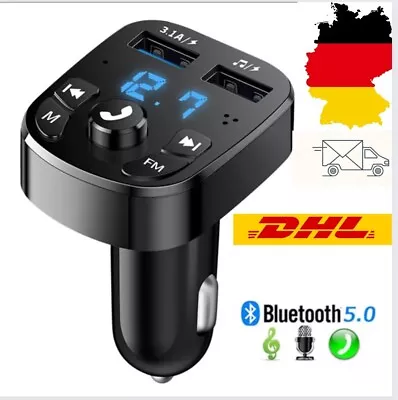 Kaufen FM Transmitter Bluetooth Audio Dual USB Auto MP3 Player Autoradio Auto Ladegerä • 12€