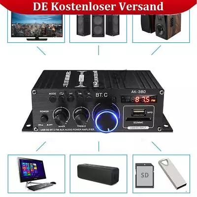 Kaufen 800W Bluetooth Mini Verstärker HiFi Power Audio Stereo Bass Auto AMP USB MP3 FM • 25.69€