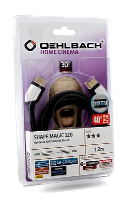 Kaufen Oehlbach Shape Magic 120 High Speed HDMI-Kabel 1,2m Black Winkelstecker 4K 269 • 25.95€