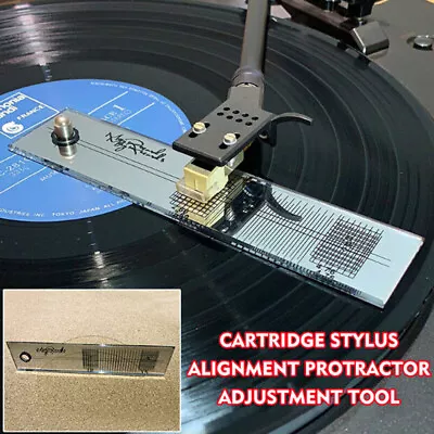 Kaufen Plattenspieler Tonabnehmer Stylus Alignment Protractor Tool Phonograph Ac.JC • 4.21€