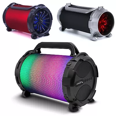 Kaufen Tragbarer Bluetooth Bazooka Lautsprecher LED Soundstation Musikbox Soundbox • 32.60€